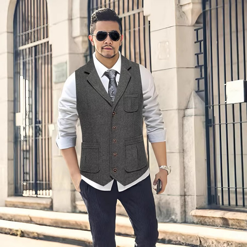 Men's Herringbone Tweed Suit V - Men'S Vintage Formal Wear 评论和价格