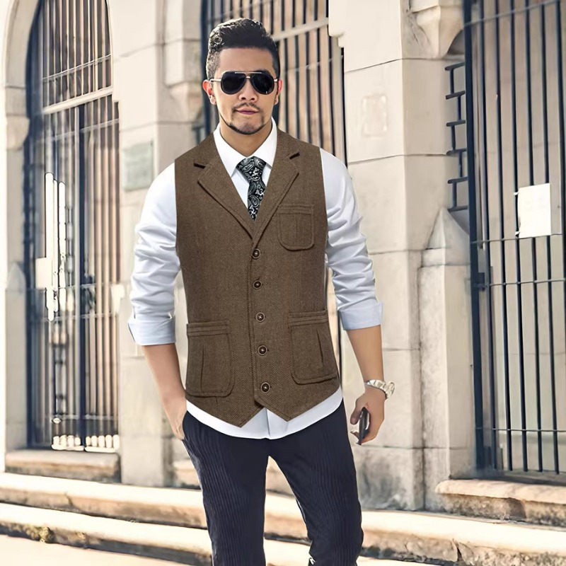 Men's Herringbone Tweed Suit V - Men'S Vintage Formal Wear 评论和价格