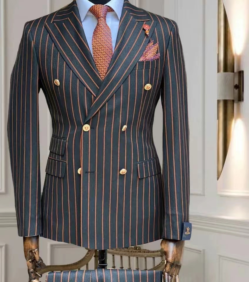 Allingentle Men's Suits Stripe - Young Men Formal Wear 评论和价格