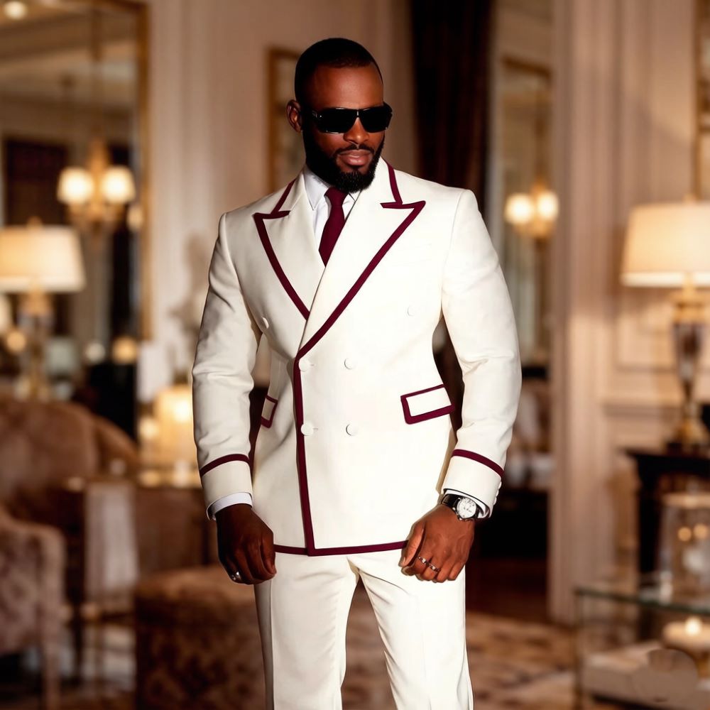 White Double Breasted Suits fo - Mens Formal Look 评论和价格