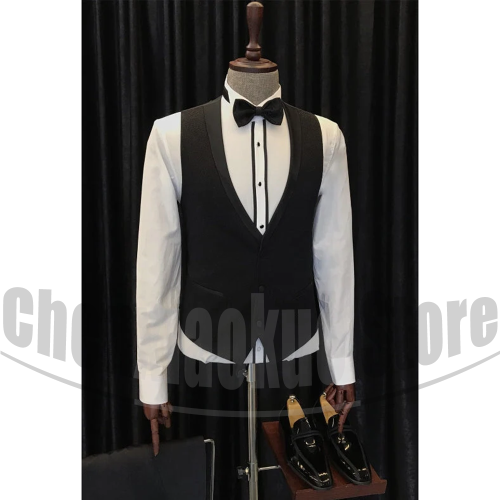 Black Men Suits Chic Shawl Lap - Men Formal Wear 2025 评论和价格