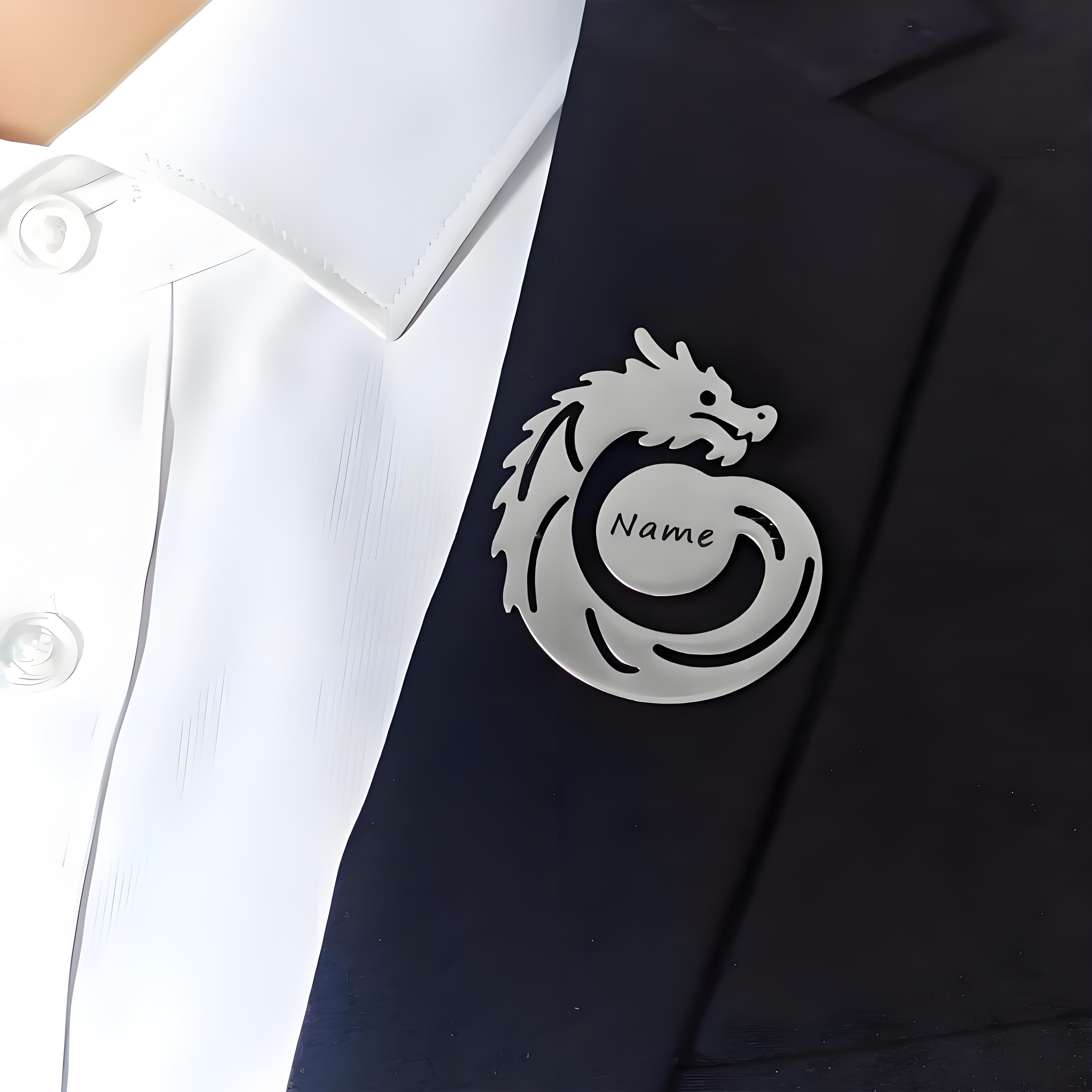 Custom Name Dragon Brooch, Per - Men Formal Wear Names 评论和价格