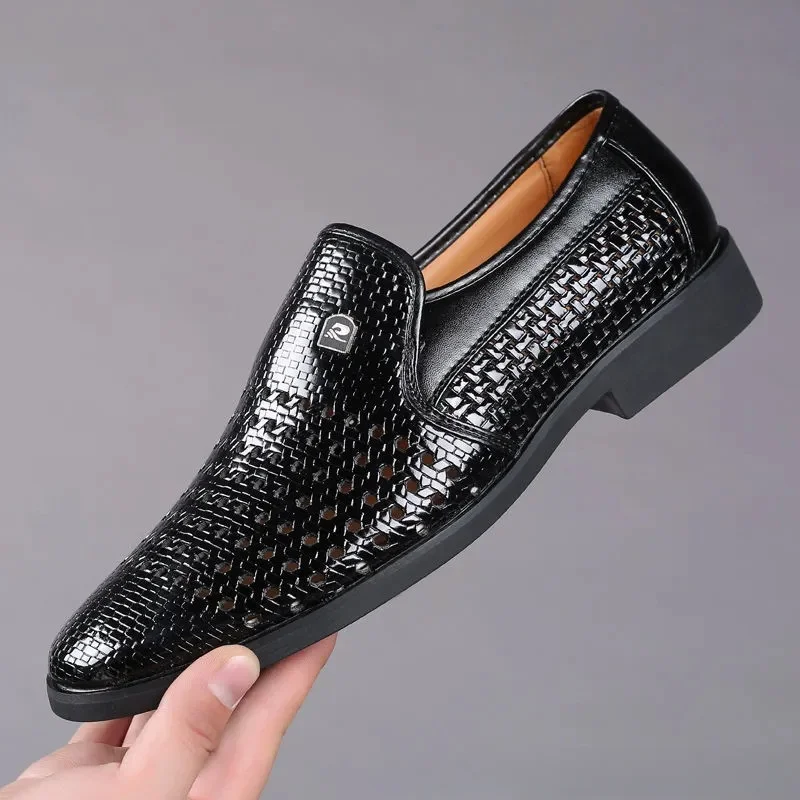 Summer New Leather Shoes Men's - Formal Men Office Wear Sandals 评论和价格
