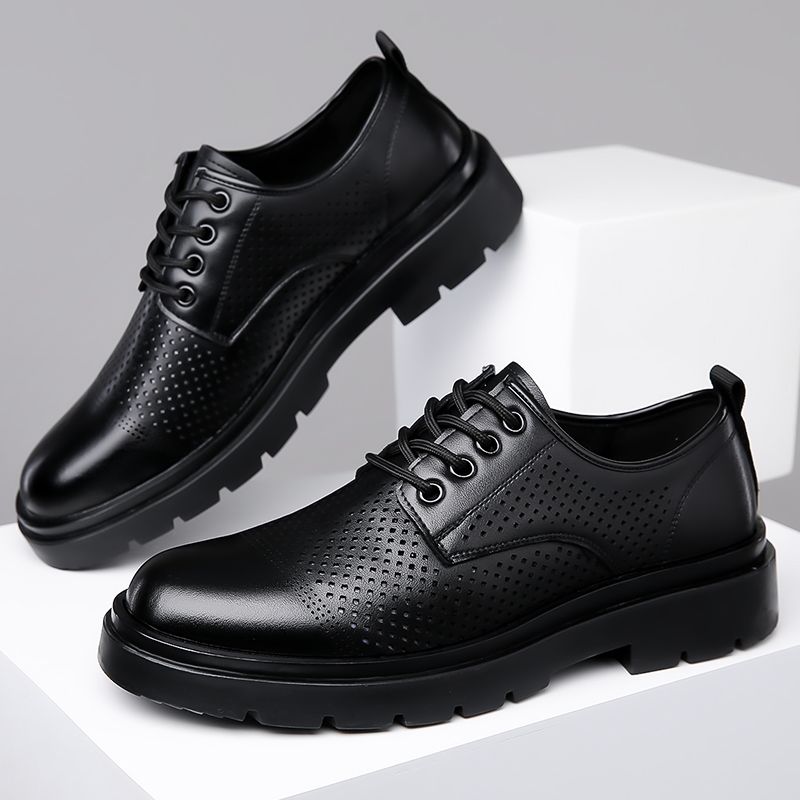 Summer New Leather Shoes Men's - Formal Men Office Wear Sandals 评论和价格