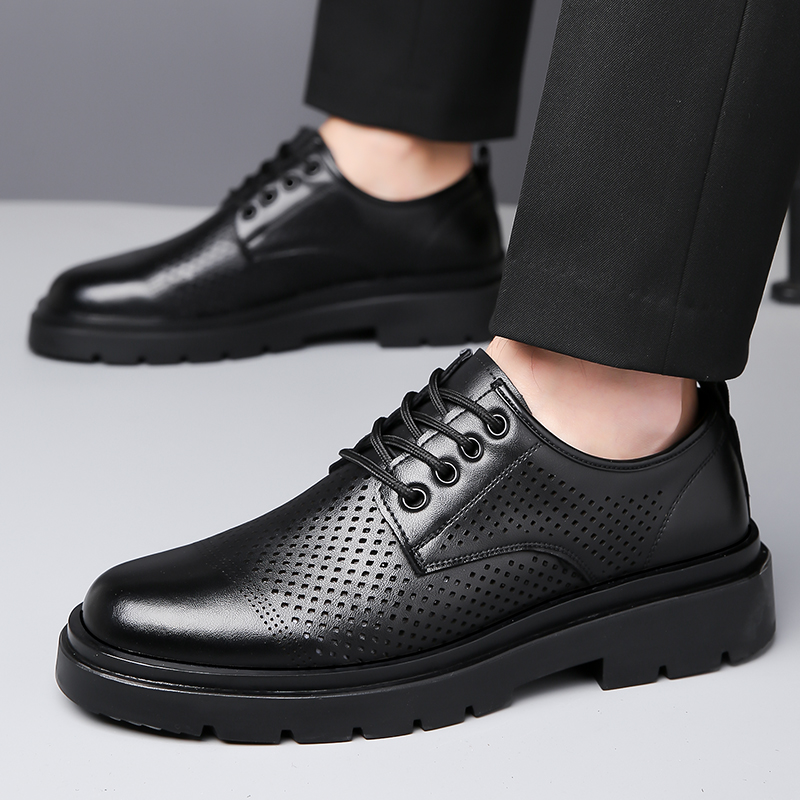 Summer New Leather Shoes Men's - Formal Men Office Wear Sandals 评论和价格