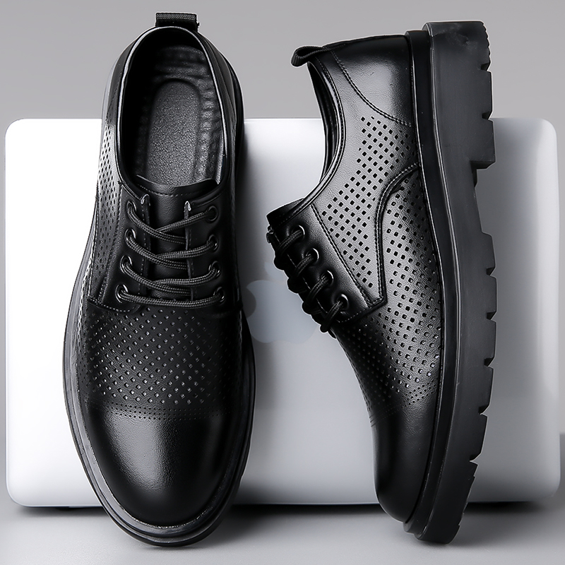 Summer New Leather Shoes Men's - Formal Men Office Wear Sandals 评论和价格