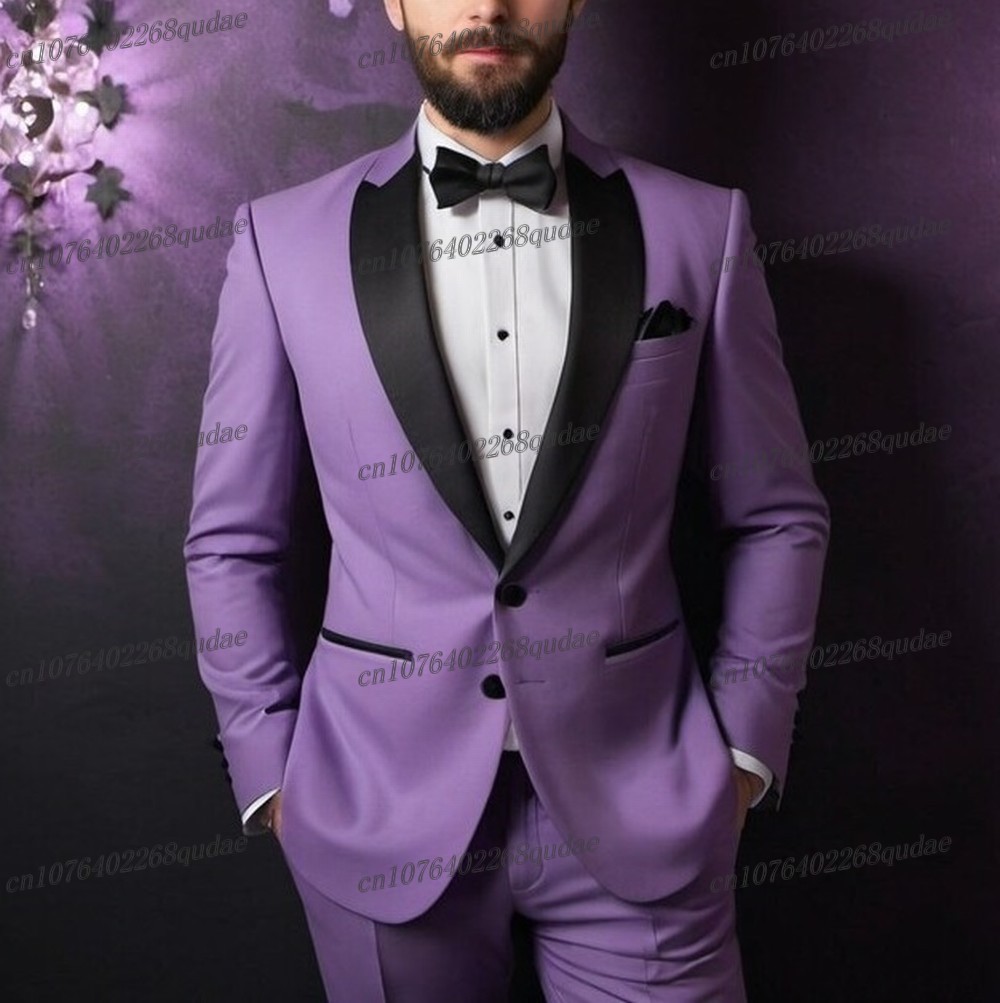 Black Collar Light Purple Form - Formal Wear Jersey For Men 评论和价格