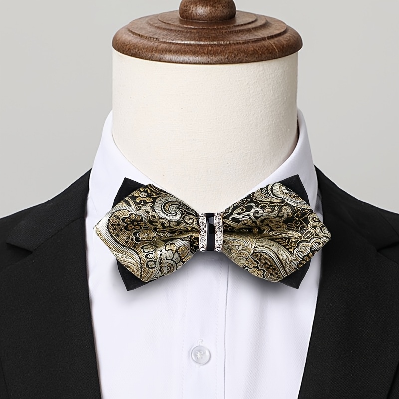 Men's Jacquard Satin Bow Tie w - Formal Wear For Men Yellow 评论和价格
