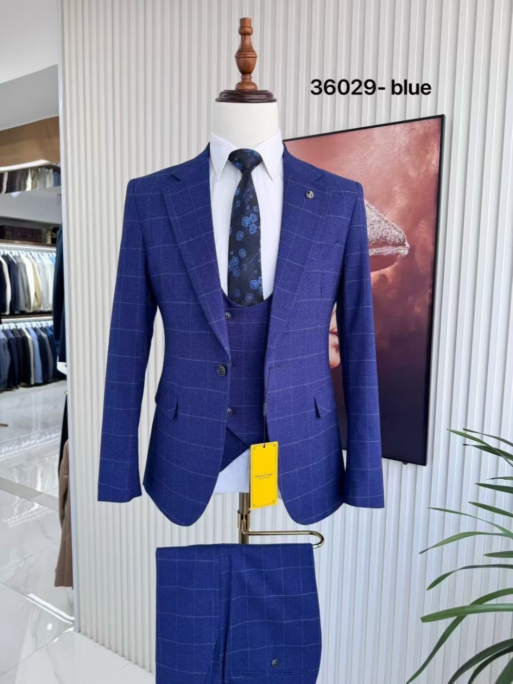 Plaid Men's Handsome Suit Set  - Men Formal Wear Sale 评论和价格