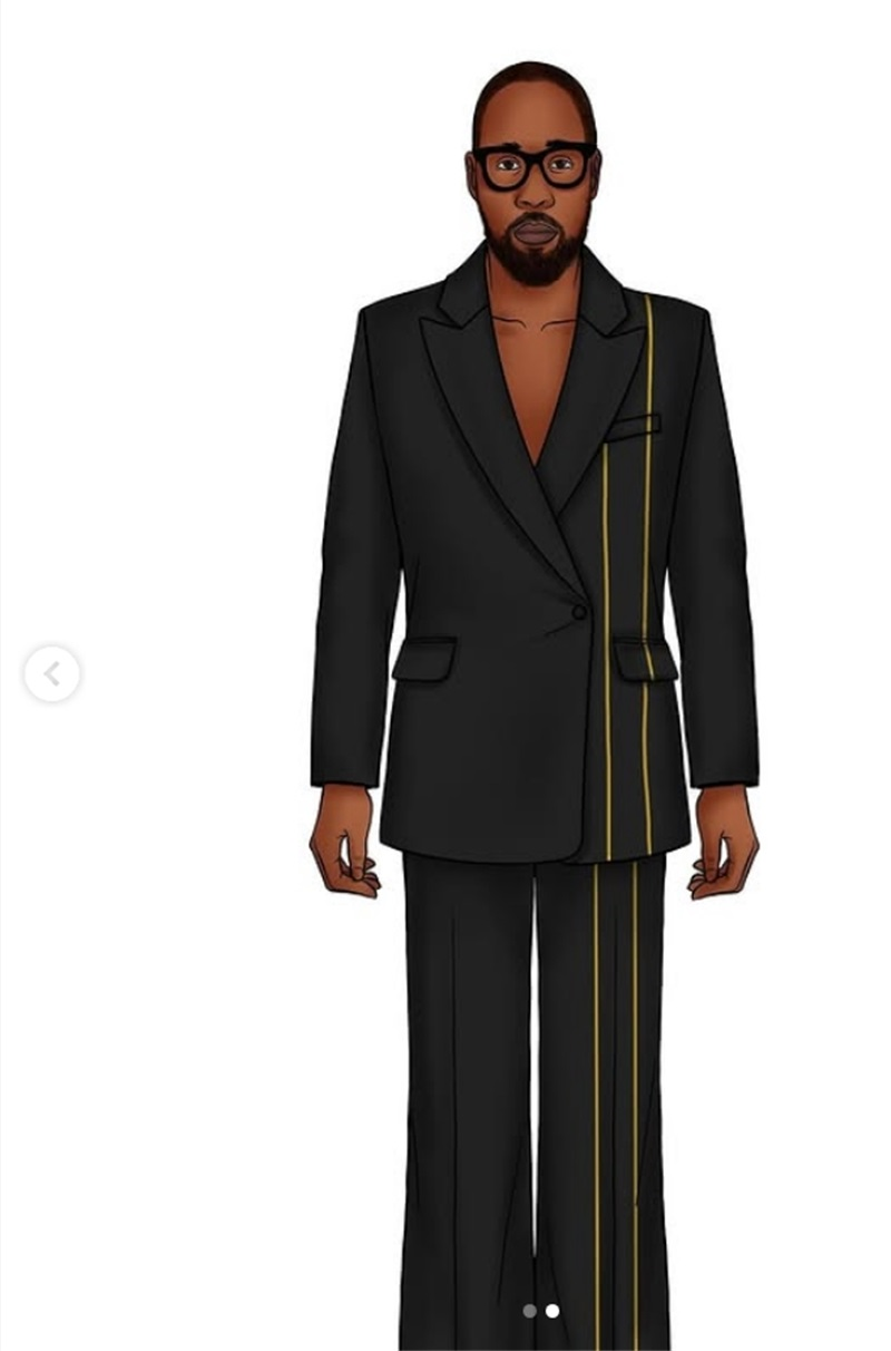 Black Men Suit Set 2 Piece Bla - Formal Wear For Men Yellow 评论和价格