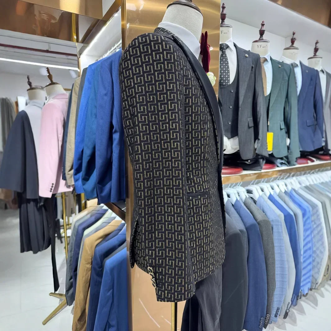 Plaid Prom Suits For Men Slim  - Men Formal Wear 2025 评论和价格