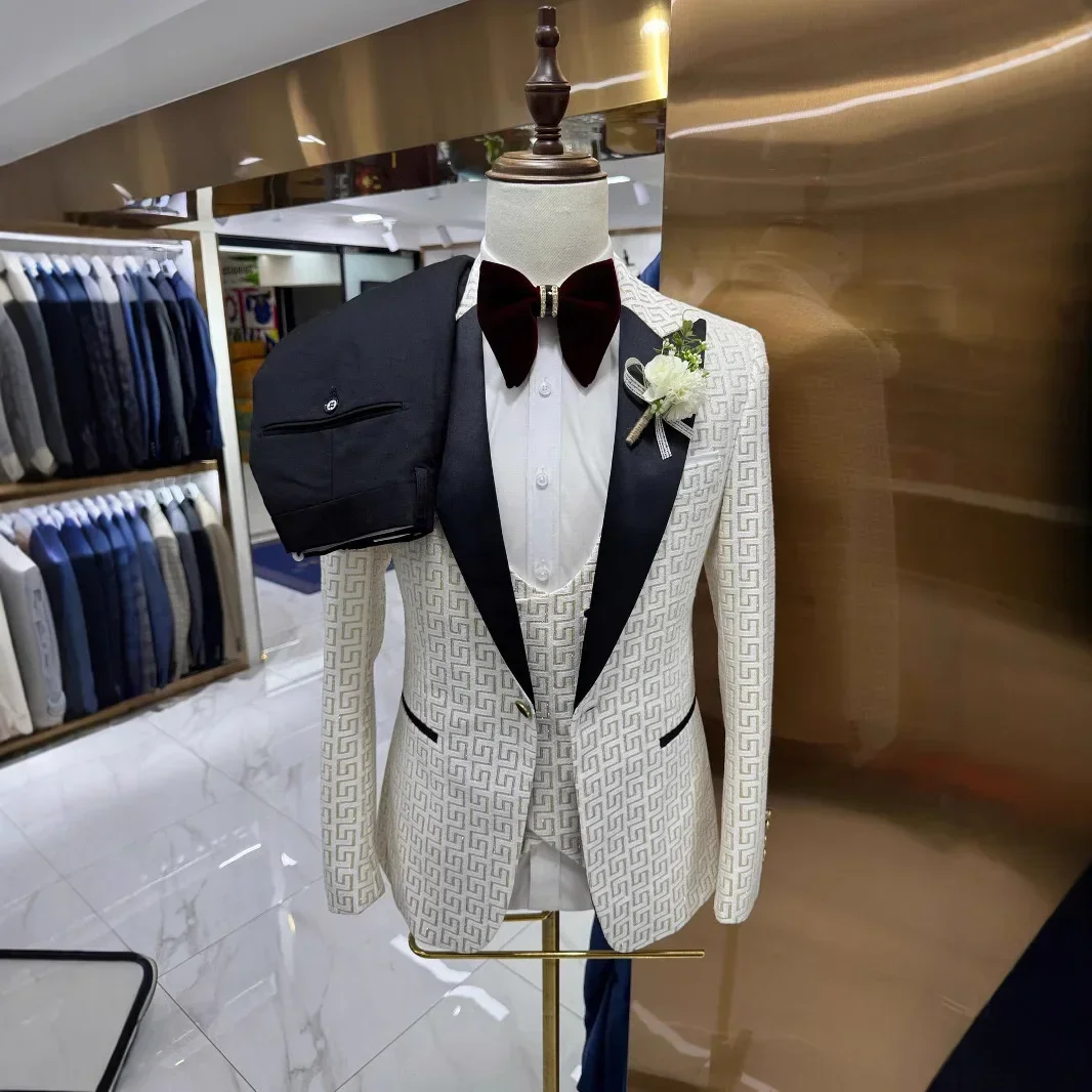 Plaid Prom Suits For Men Slim  - Men Formal Wear 2025 评论和价格