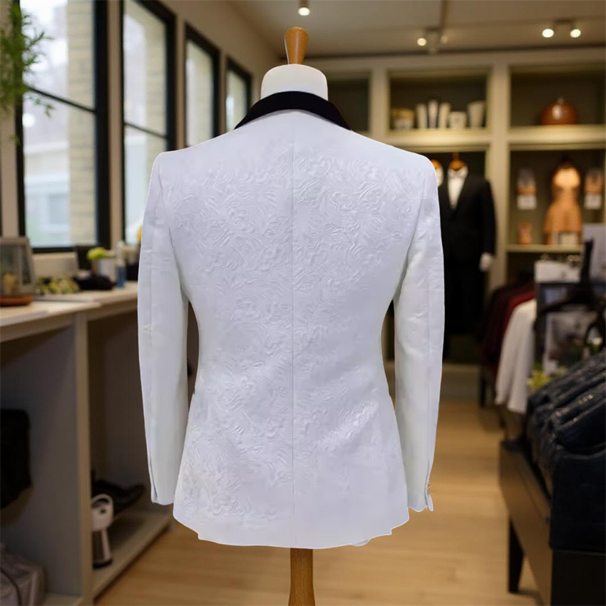 3 Pcs Floral Wedding Suits for - Men Formal Wear 2025 评论和价格