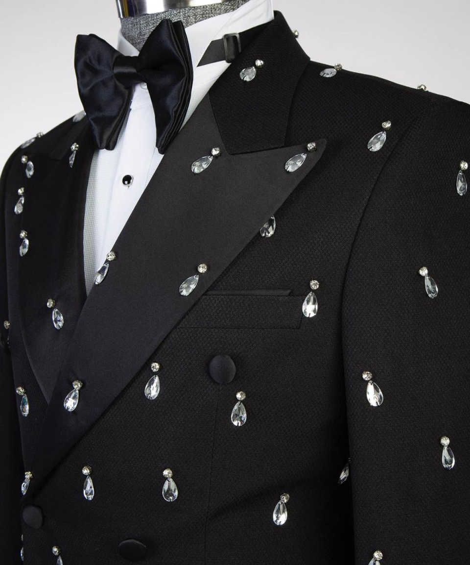 Large Crystal Groom Wedding Tu - Large Men Formal Wear 评论和价格