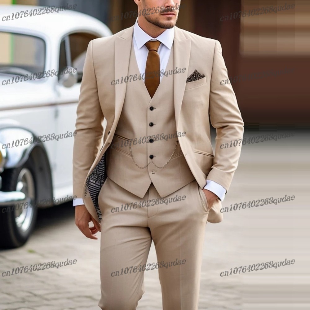 New Formal Ivory Men Suit Wedd - Formal Wear Jersey For Men 评论和价格