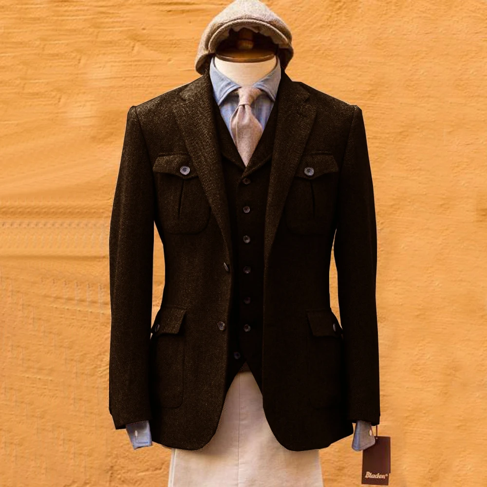 Men's Suit Herringbone Formal  - Mens Formal Look 评论和价格