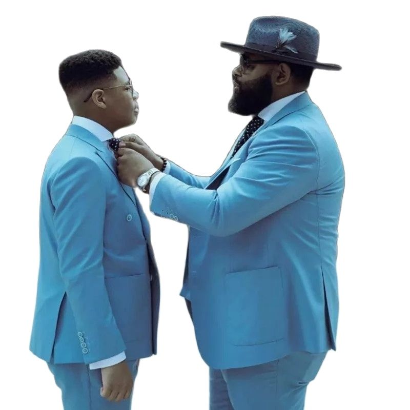 Hot Sale Sky Blue Peak Lapel D - Men Formal Wear Sale 评论和价格