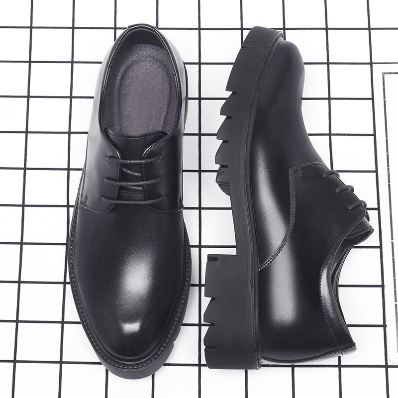 Mens Black Leather Lace Up Dre - Men'S Formal Wear For Office 评论和价格