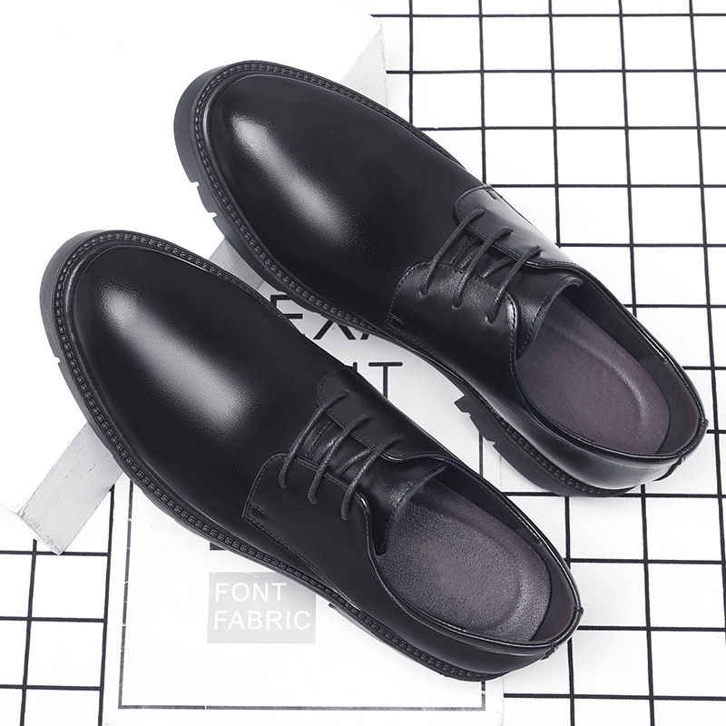 Mens Black Leather Lace Up Dre - Men'S Formal Wear For Office 评论和价格