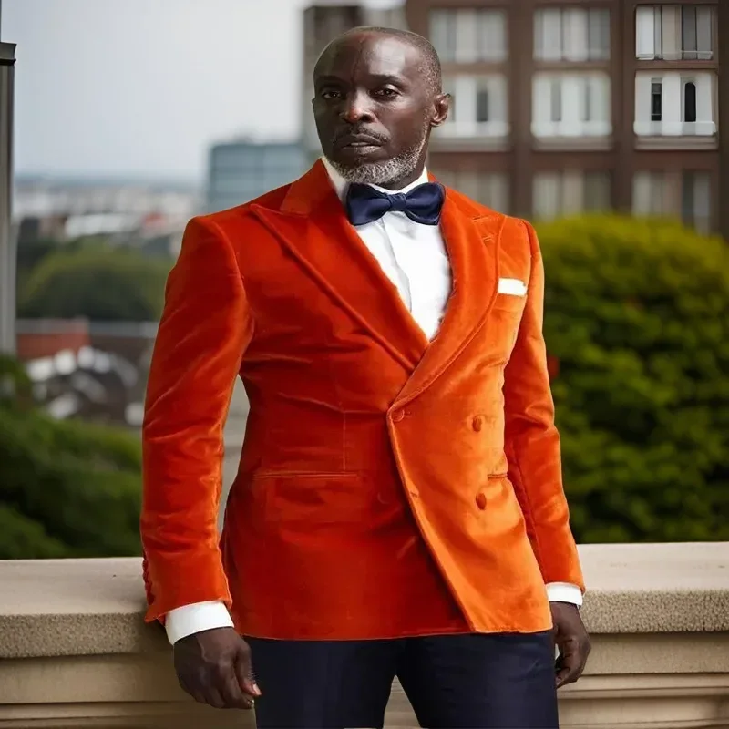 Velvet Formal Men Suits Double - Men Formal Wear 2025 评论和价格