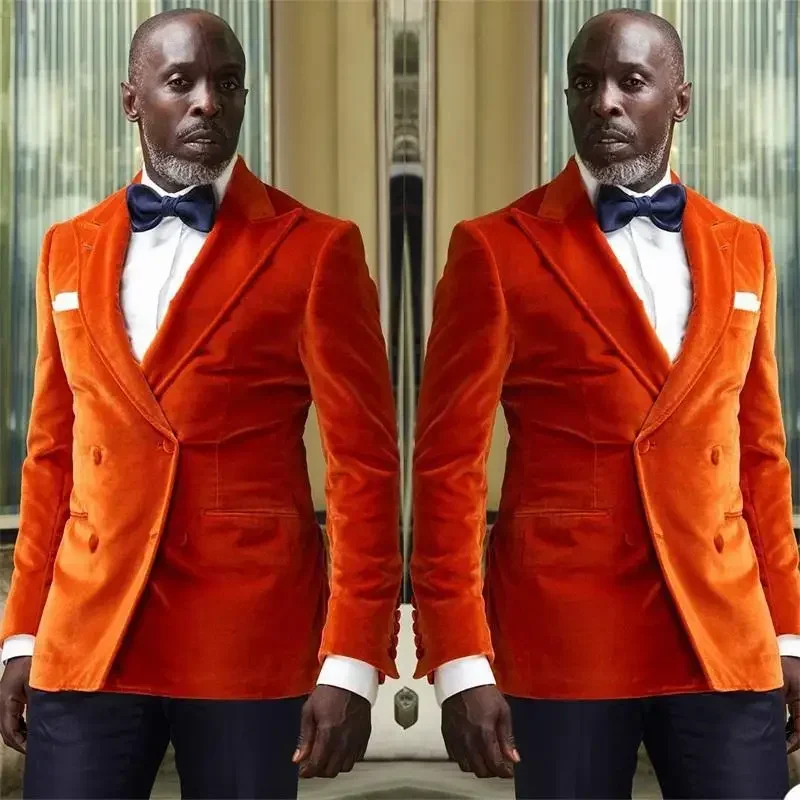 Velvet Formal Men Suits Double - Men Formal Wear 2025 评论和价格