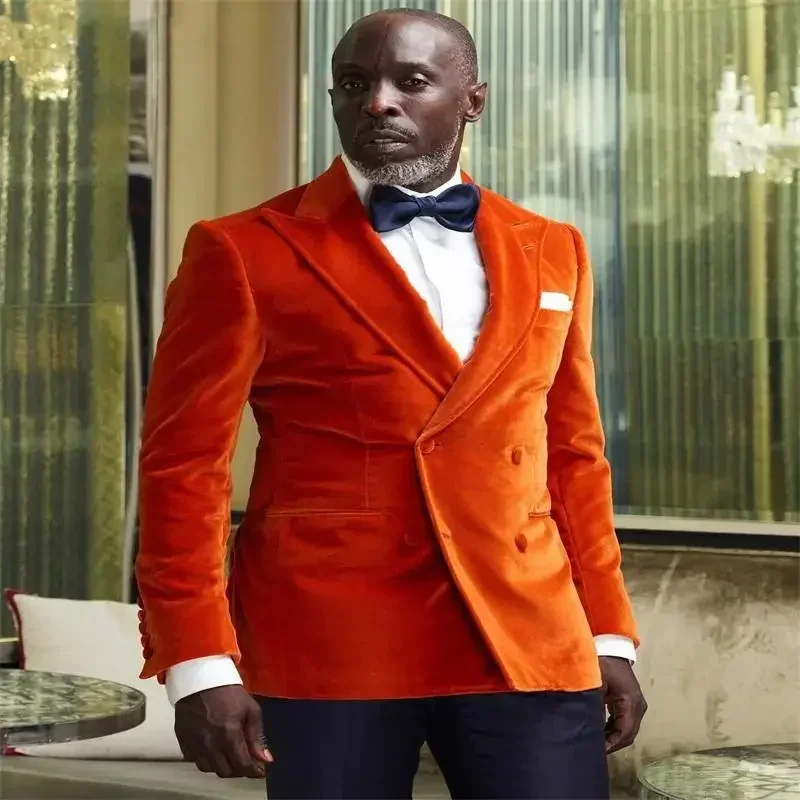 Velvet Formal Men Suits Double - Men Formal Wear 2025 评论和价格