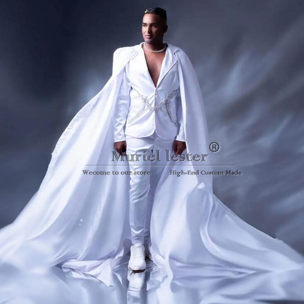 White Groom Wear Wedding Suits - Men'S Formal Wear Jewelry 评论和价格