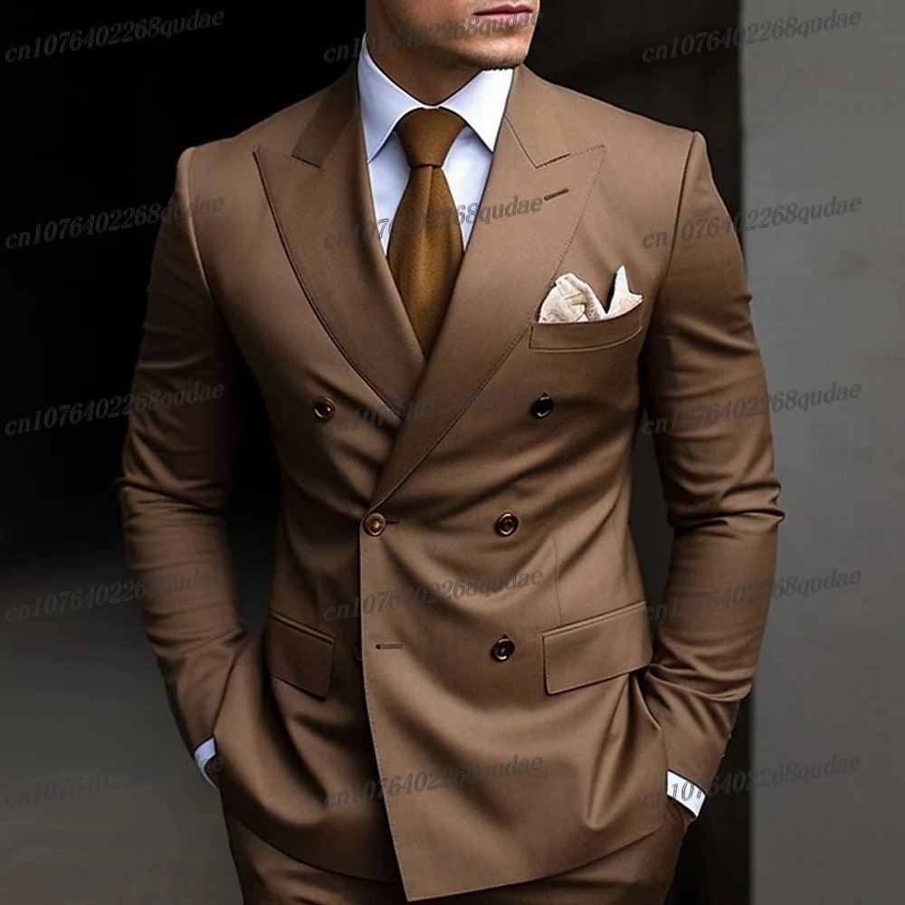 Brown Formal Occasion Men Suit - Formal Wear Jersey For Men 评论和价格