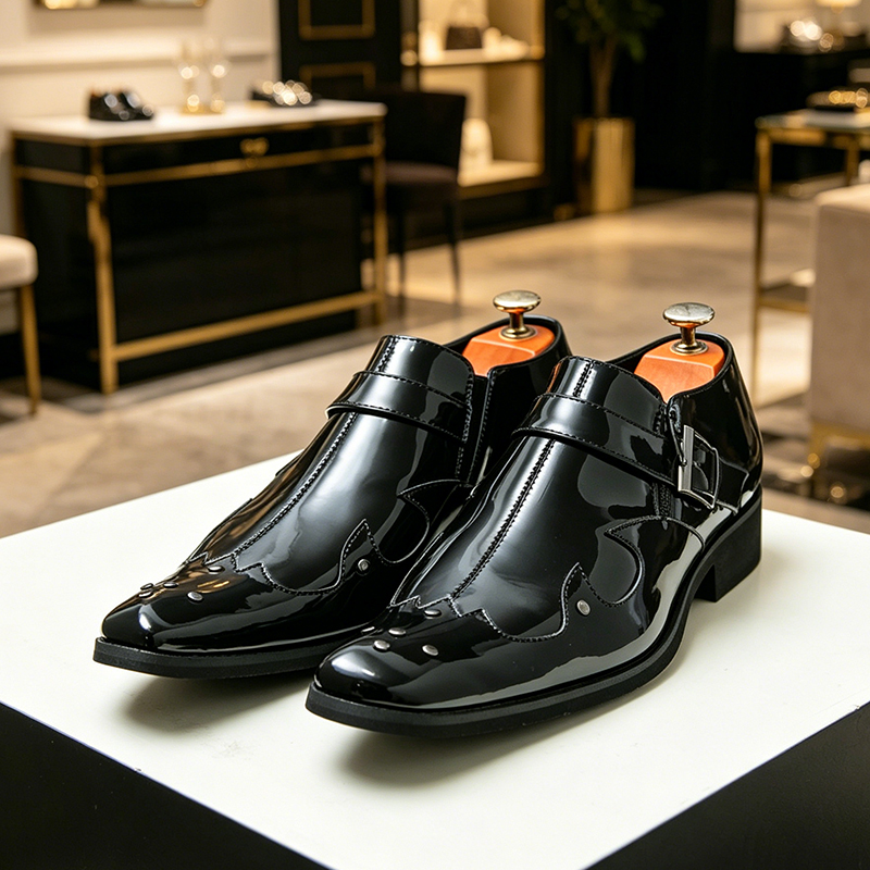 38-46 Men Business Brogue Shoe - Men Formal Wear Purple 评论和价格